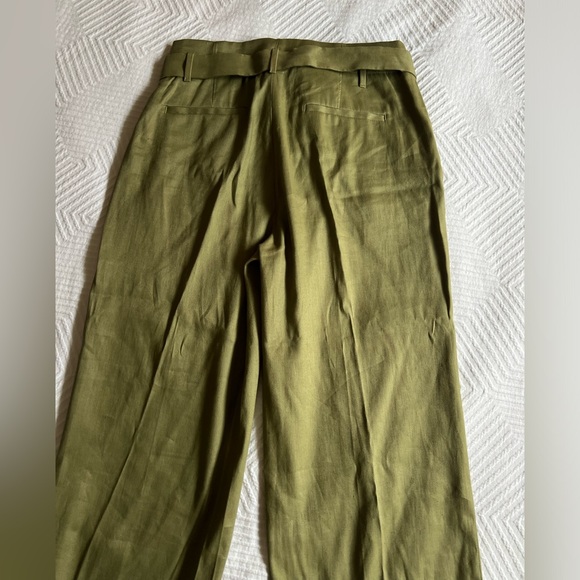 Olive Green Women's Wide-Leg Pants - Picture 8 of 10